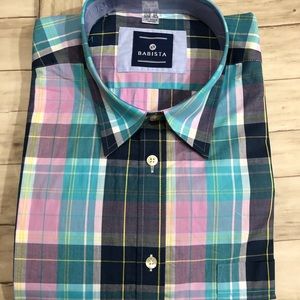 Men NEW Babista XL Short S Plaid Shirt N17